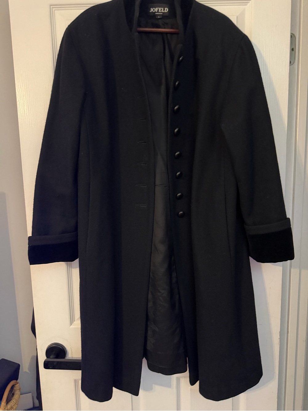Jofeld Women's Black Wool Pea Coat